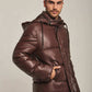 Men Regular Fit Jacket - Brown