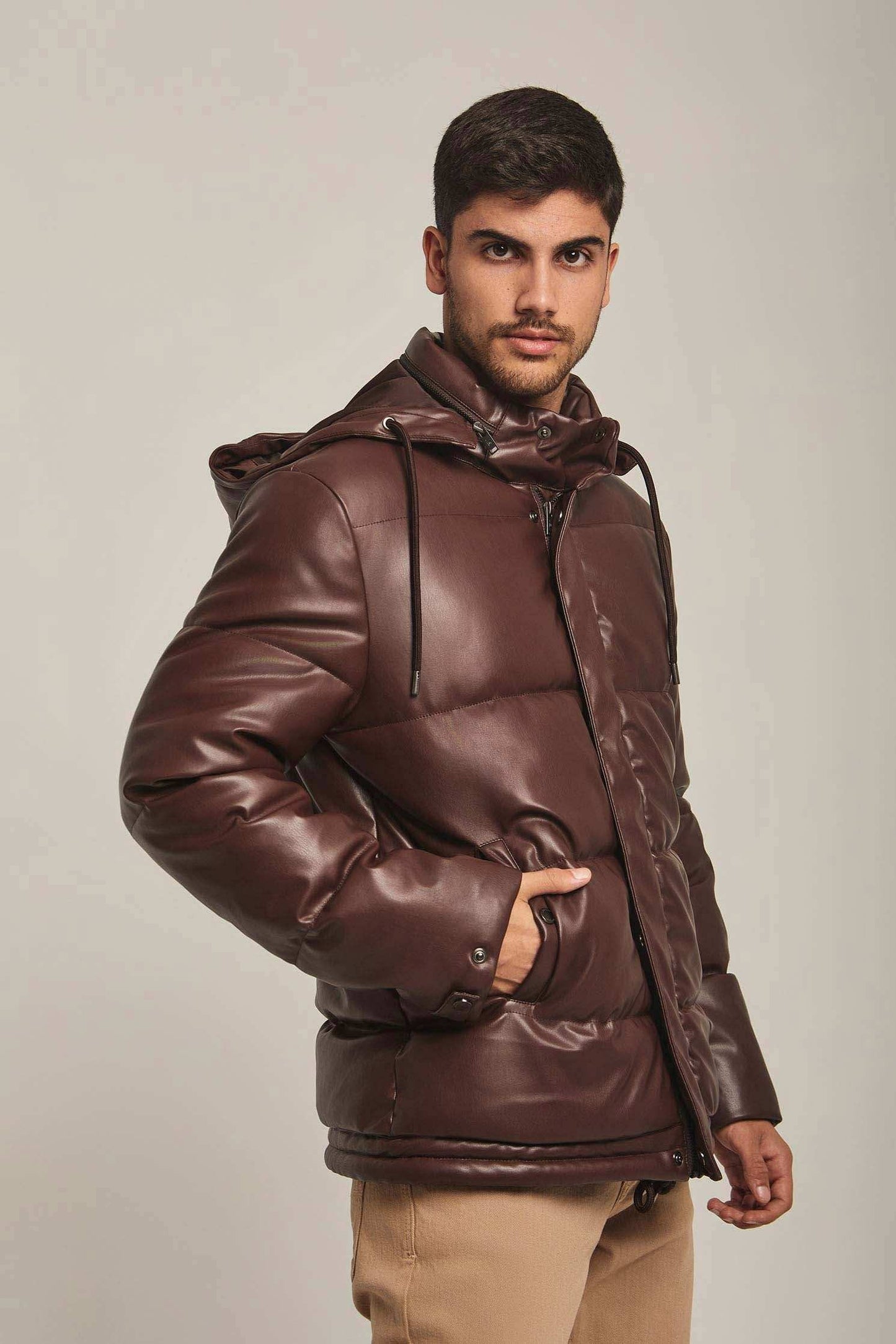 Men Regular Fit Jacket - Brown