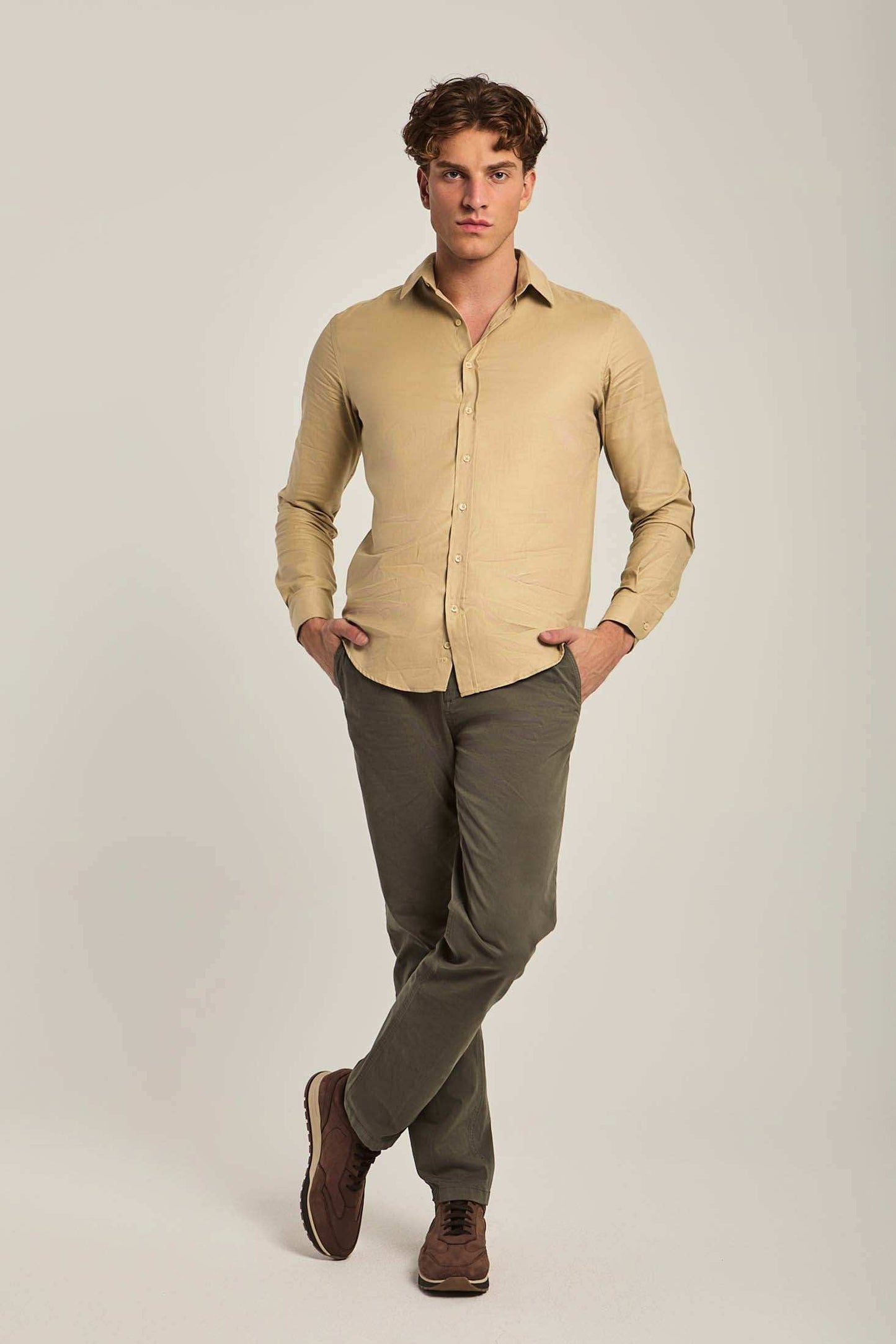 Men Regular Fit Shirt - Brown