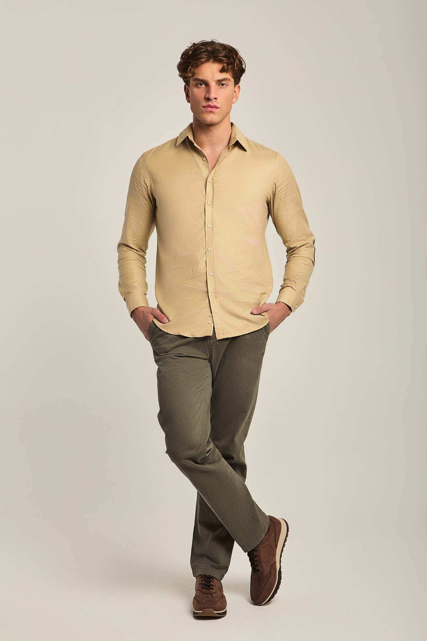 Men Regular Fit Shirt - Brown