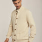 Men Regular Fit Cardigan - Beige