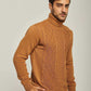 Men Regular Fit Pullover - Brown