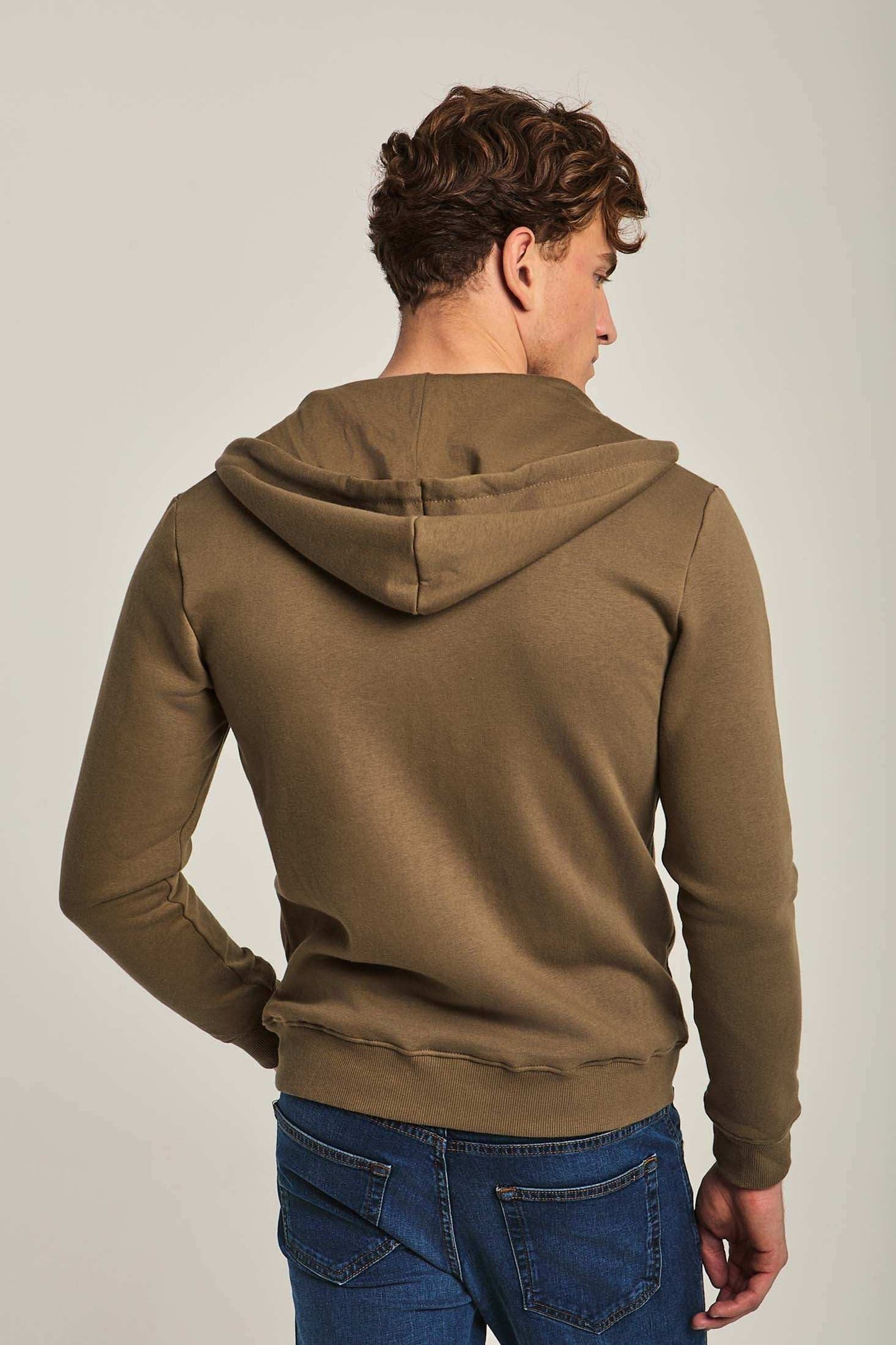 Men Regular Fit Sweat Jacket - Green