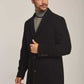 Men Regular Fit Coat - Black