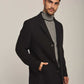 Men Regular Fit Coat - Black