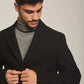 Men Regular Fit Coat - Black