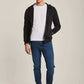 Men Regular Fit Sweat Jacket - Black