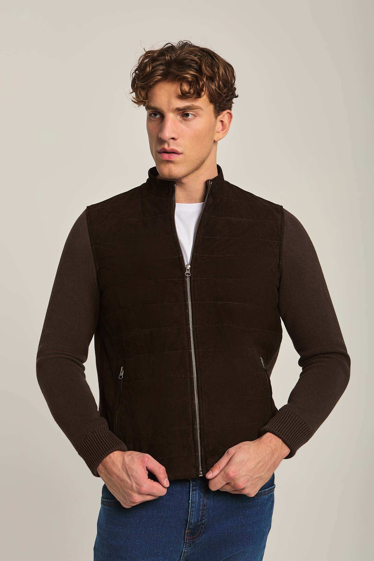 Men Regular Fit Jacket -  Brown