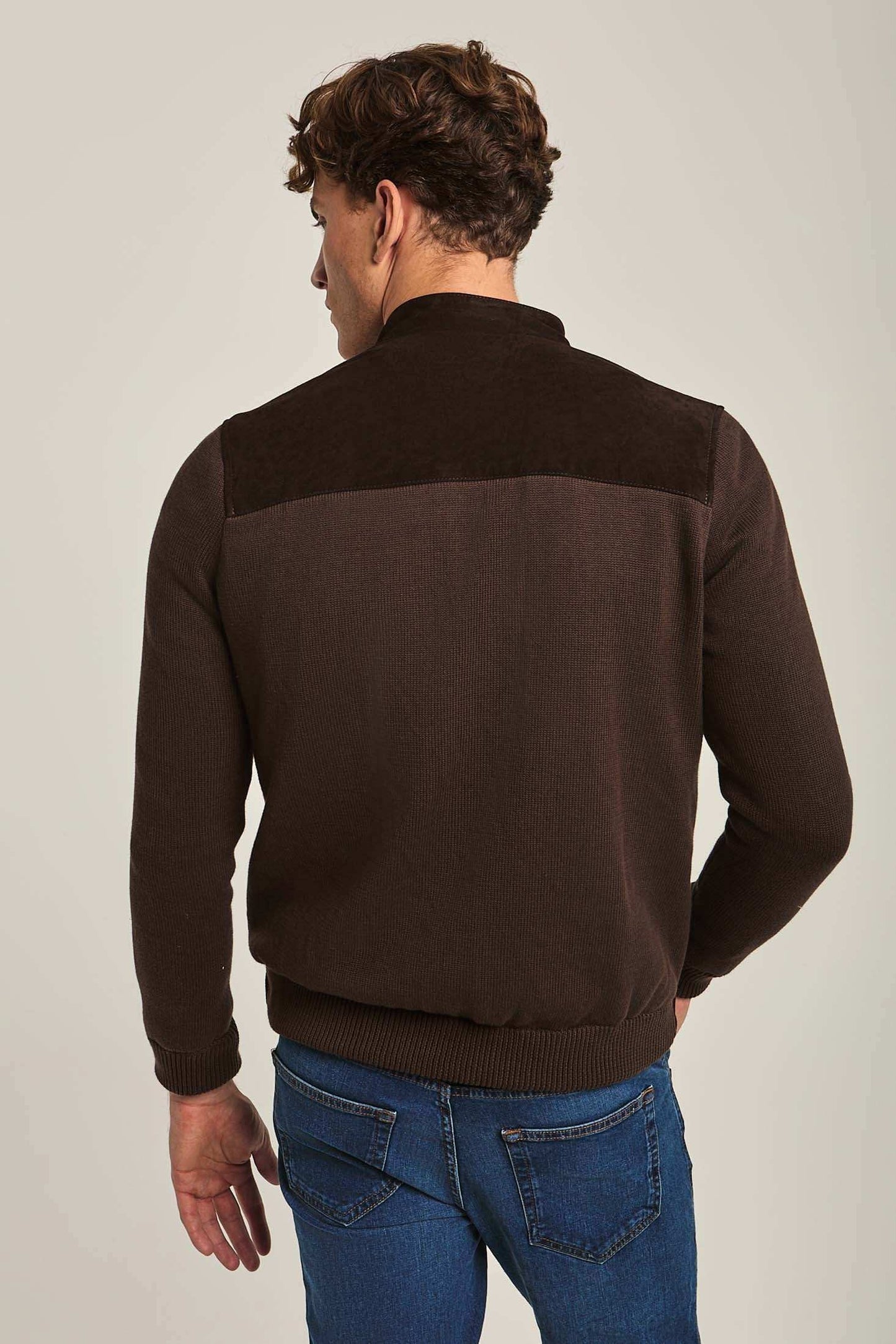 Men Regular Fit Jacket -  Brown