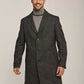 Men Regular Fit Coat - Black