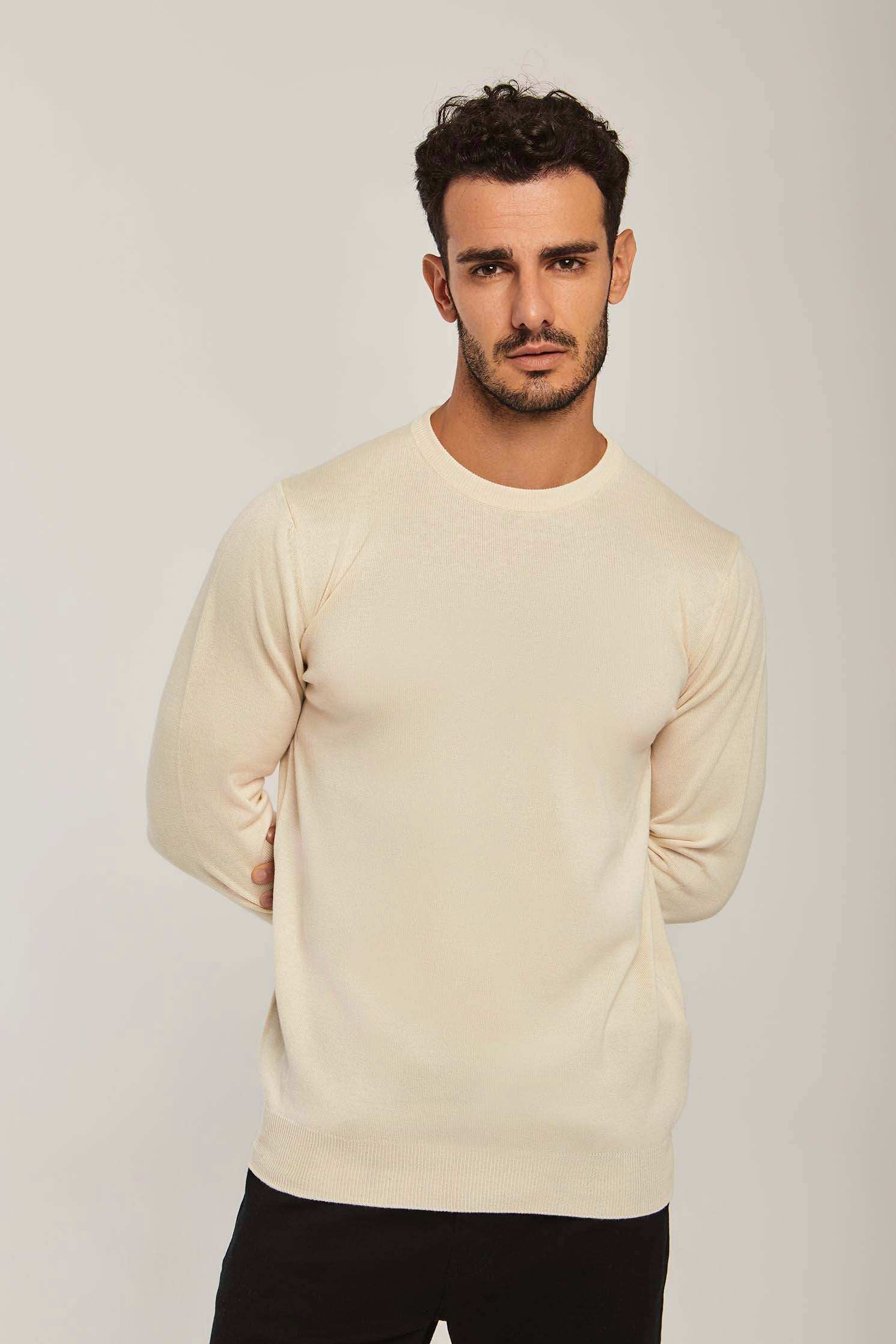 Men Regular Fit Pullover - Beige