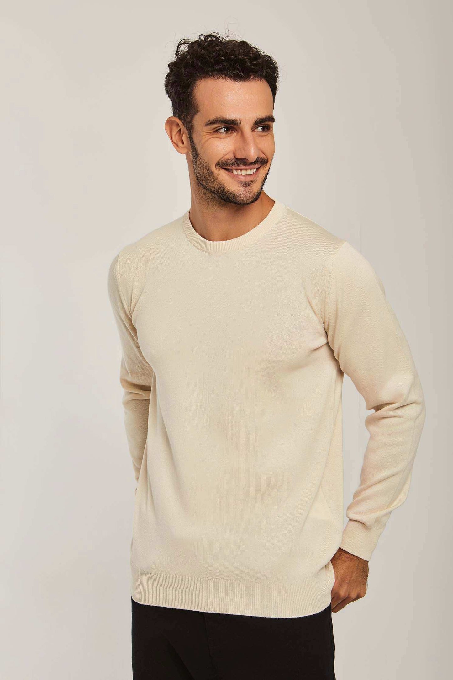 Men Regular Fit Pullover - Beige