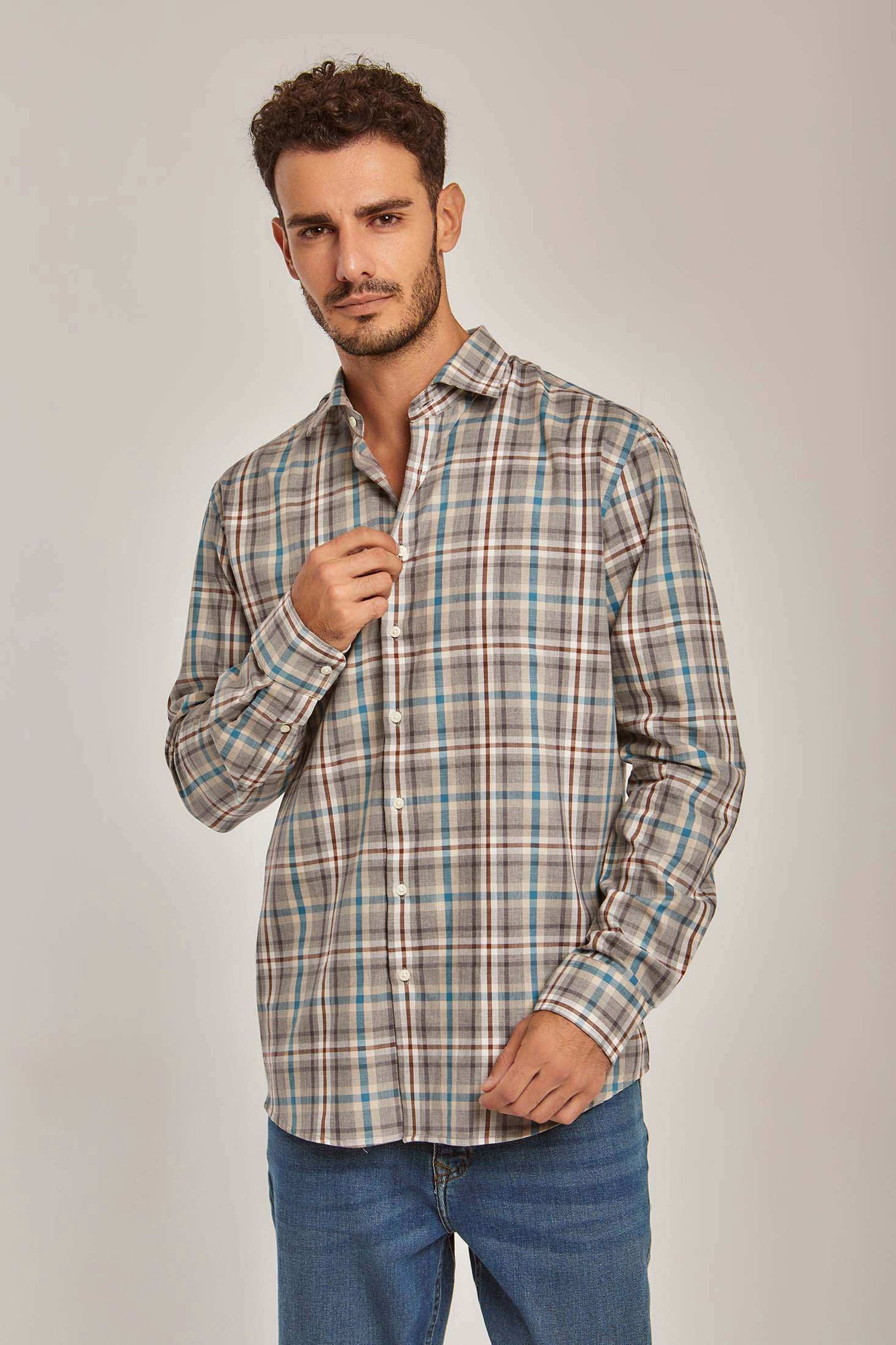 Men Regular Fit Shirt - Brown