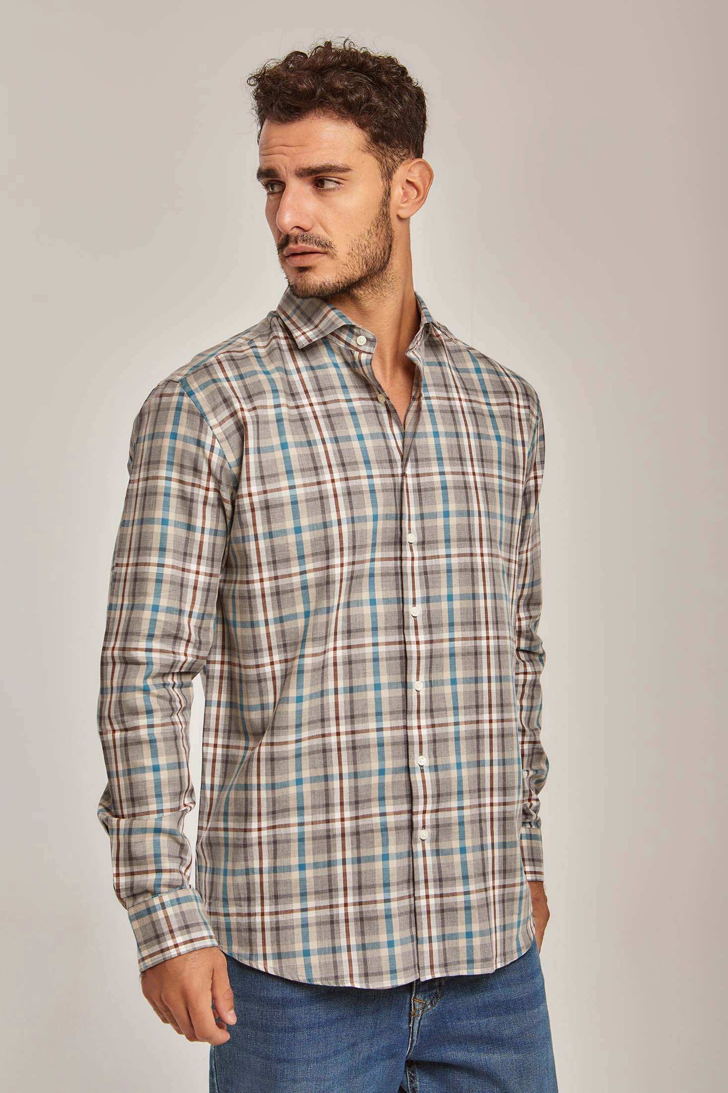 Men Regular Fit Shirt - Brown