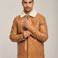 Men Regular Fit Jacket - Brown