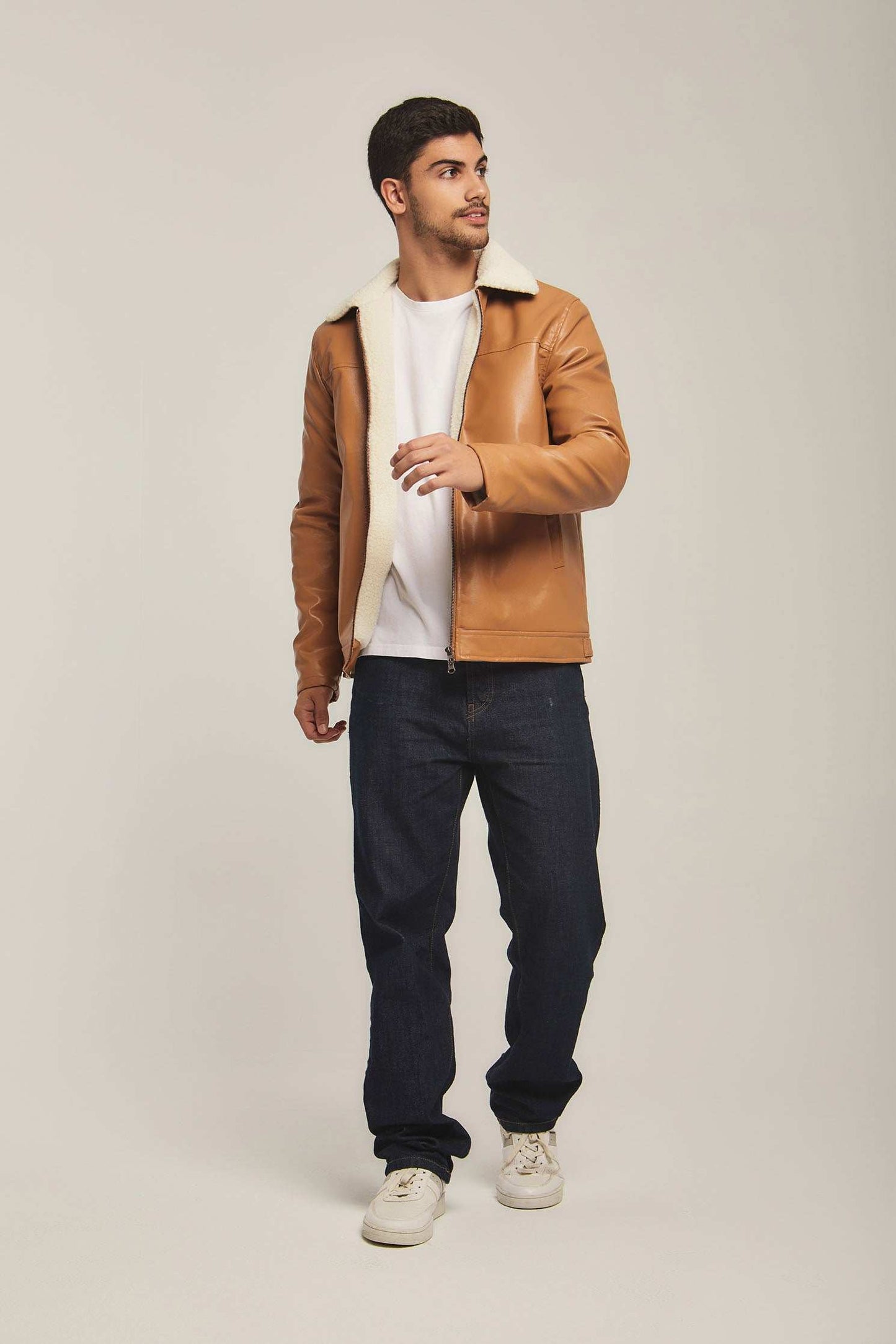 Men Regular Fit Jacket - Brown