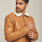 Men Regular Fit Jacket - Brown