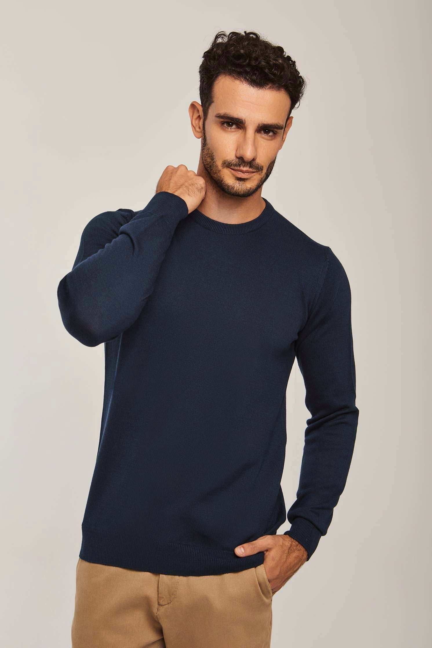 Men Regular Fit Pullover - Navy