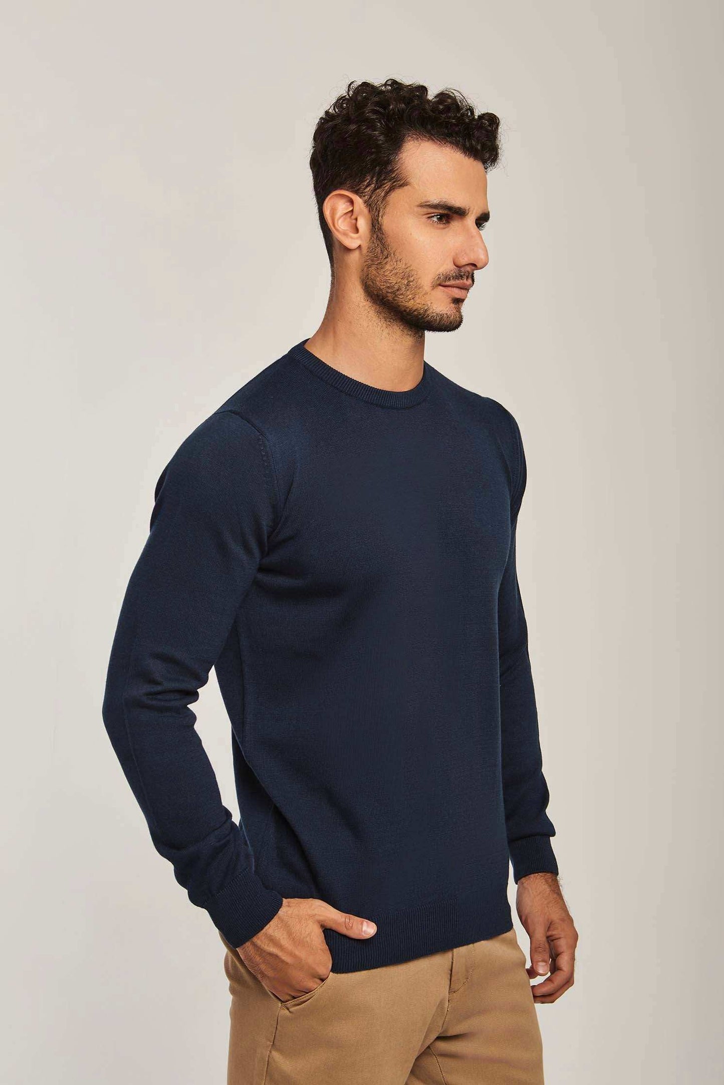 Men Regular Fit Pullover - Navy