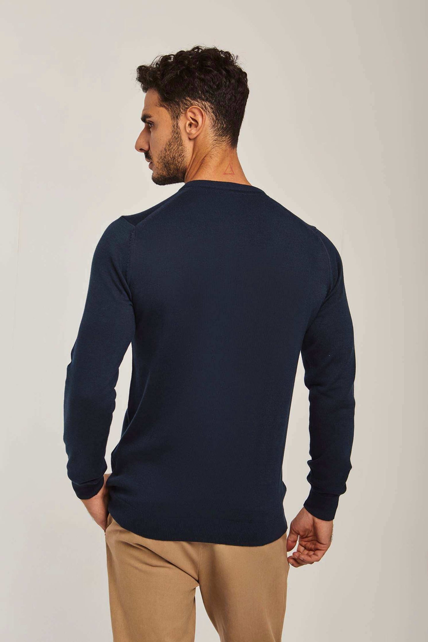 Men Regular Fit Pullover - Navy