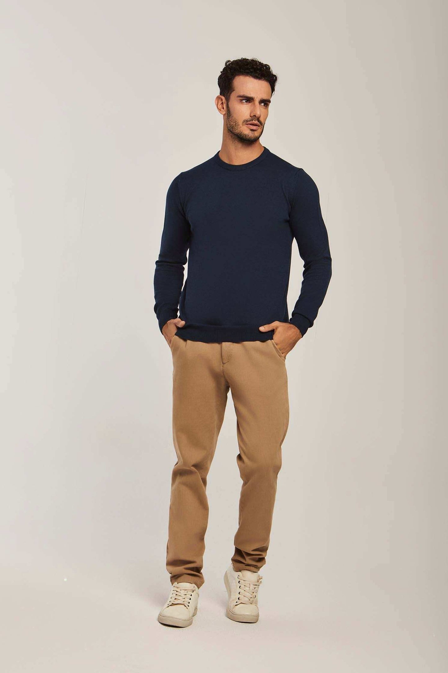 Men Regular Fit Pullover - Navy