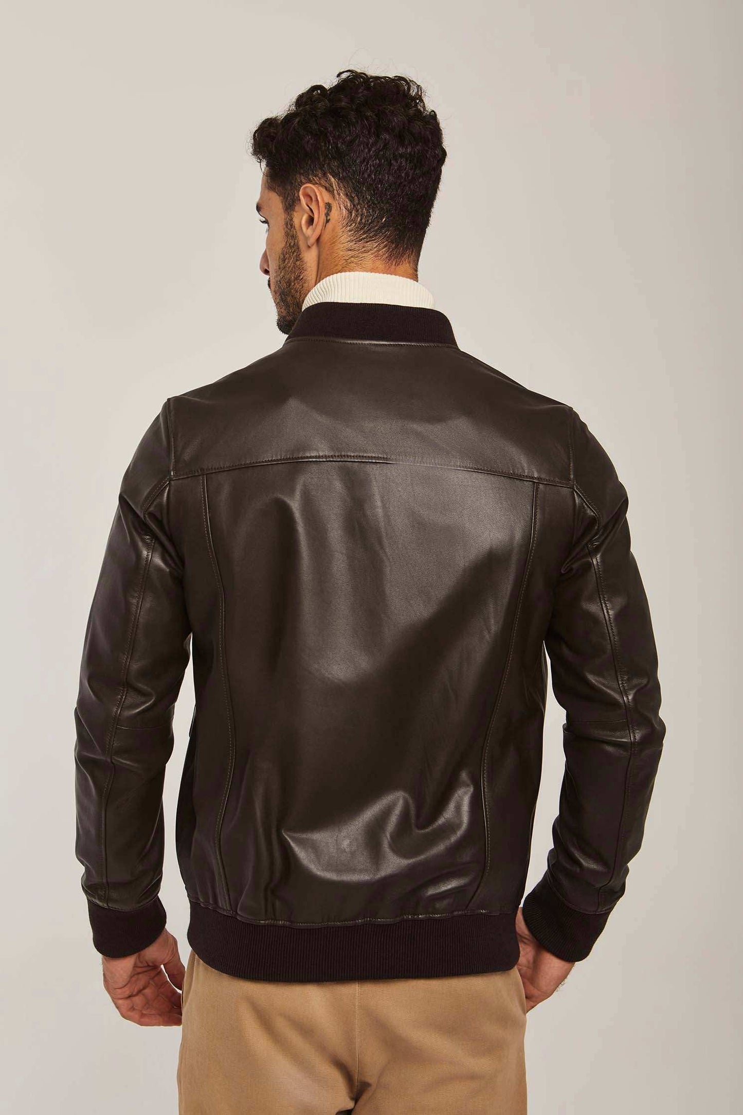 Men Regular Fit Jacket - Dark Brown