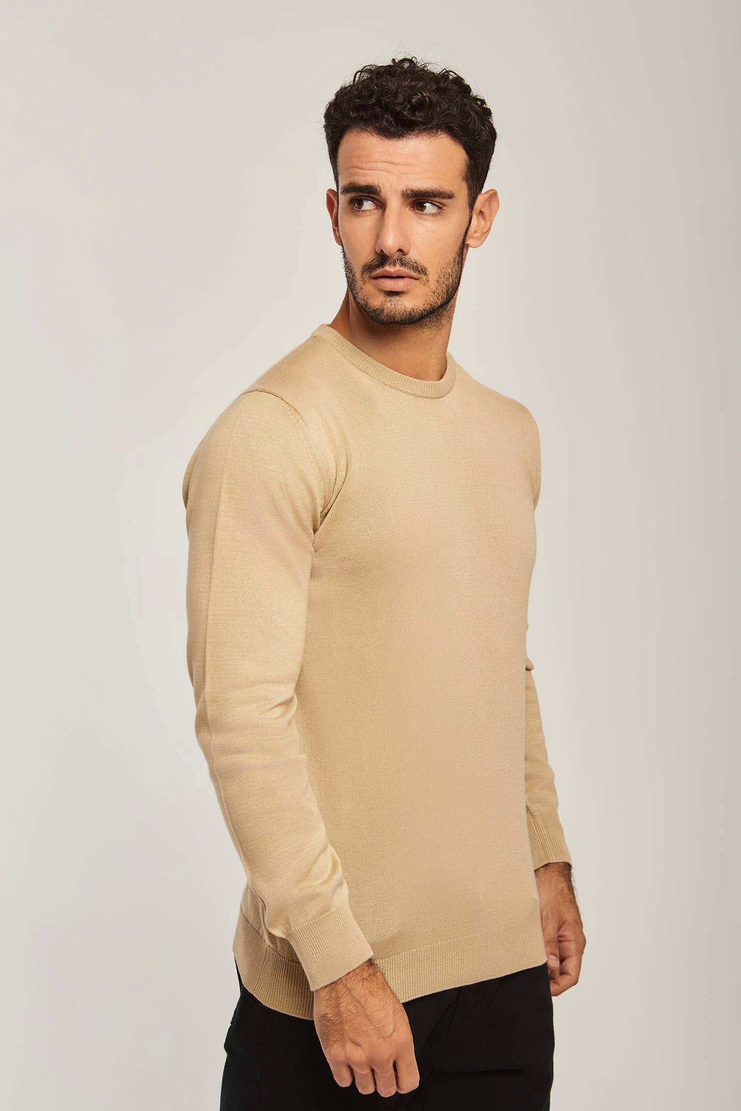 Men Regular Fit Pullover - Brown