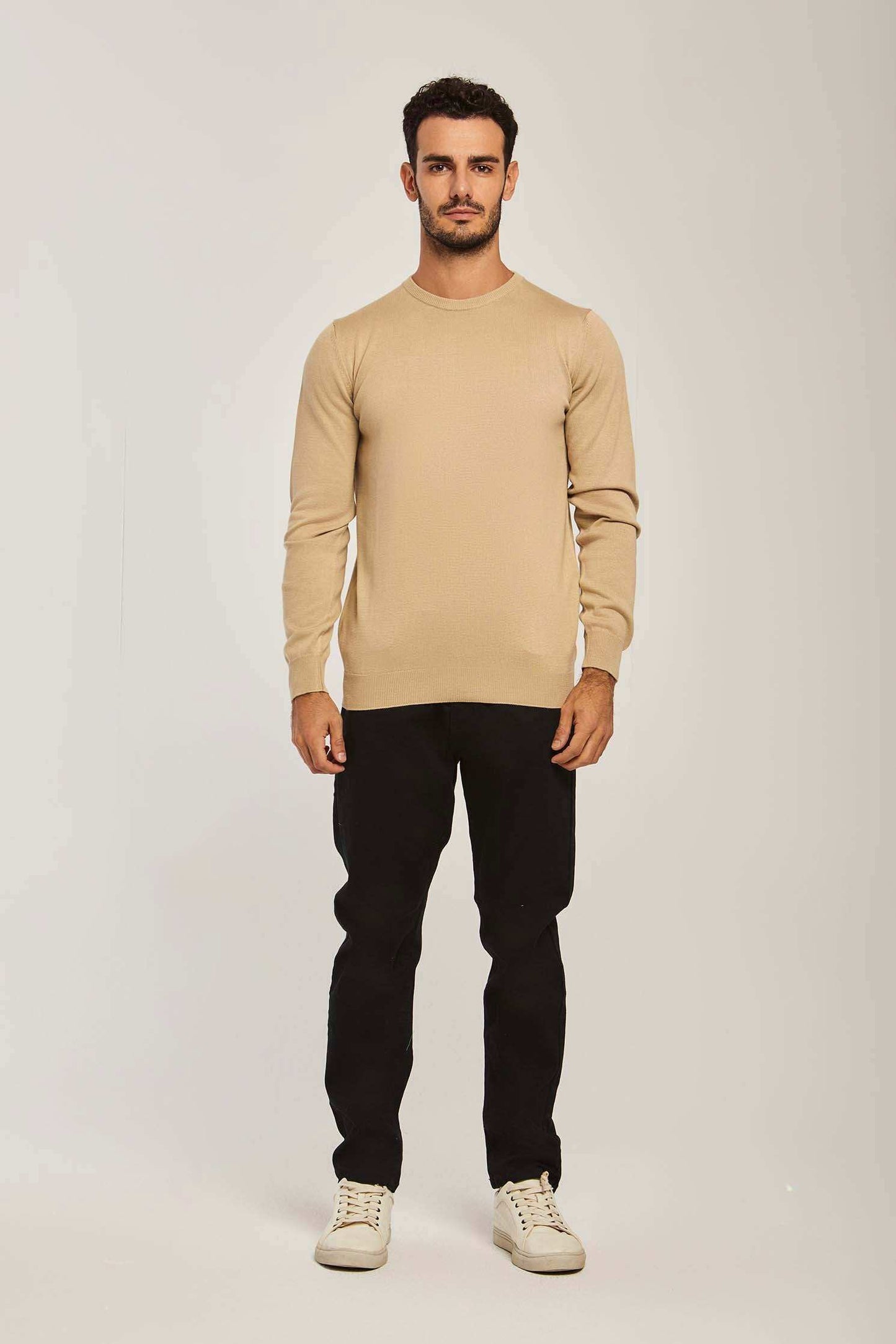 Men Regular Fit Pullover - Brown