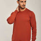Men Regular Fit Pullover - Brick Red