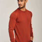 Men Regular Fit Pullover - Brick Red