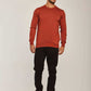 Men Regular Fit Pullover - Brick Red