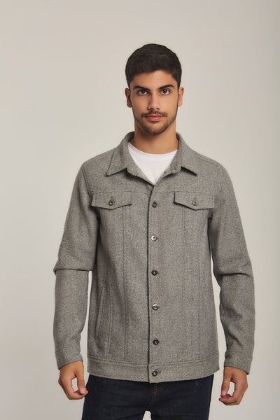 Men Regular Fit Jacket - Grey