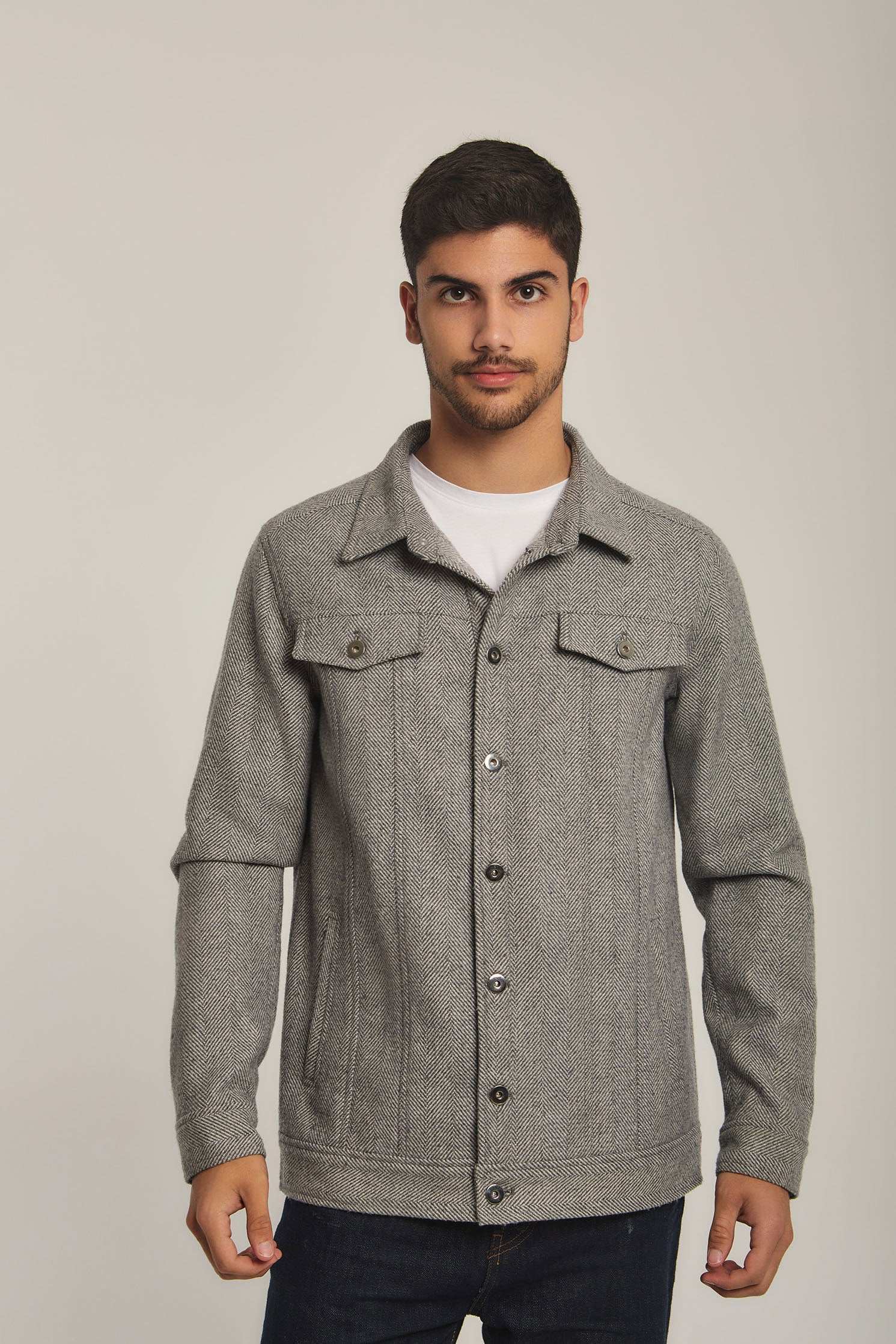 Men Regular Fit Jacket - Grey