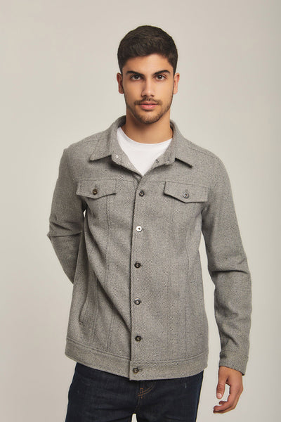 Men Regular Fit Jacket - Grey