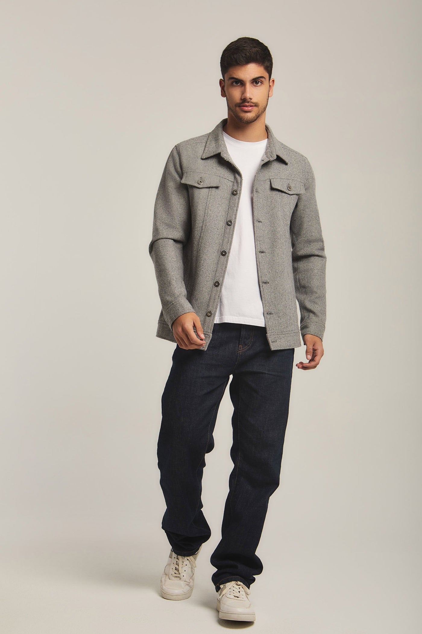 Men Regular Fit Jacket - Grey