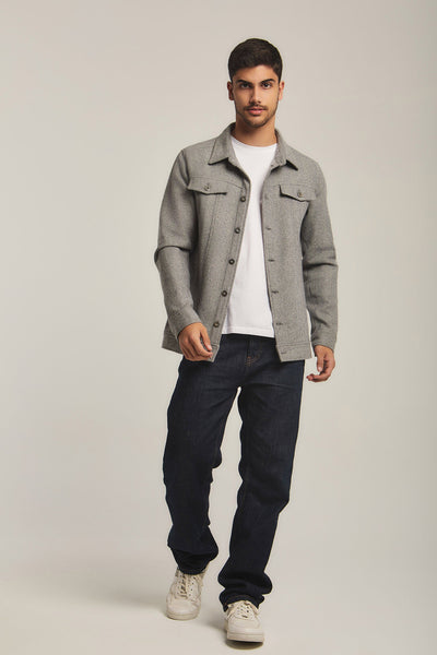 Men Regular Fit Jacket - Grey