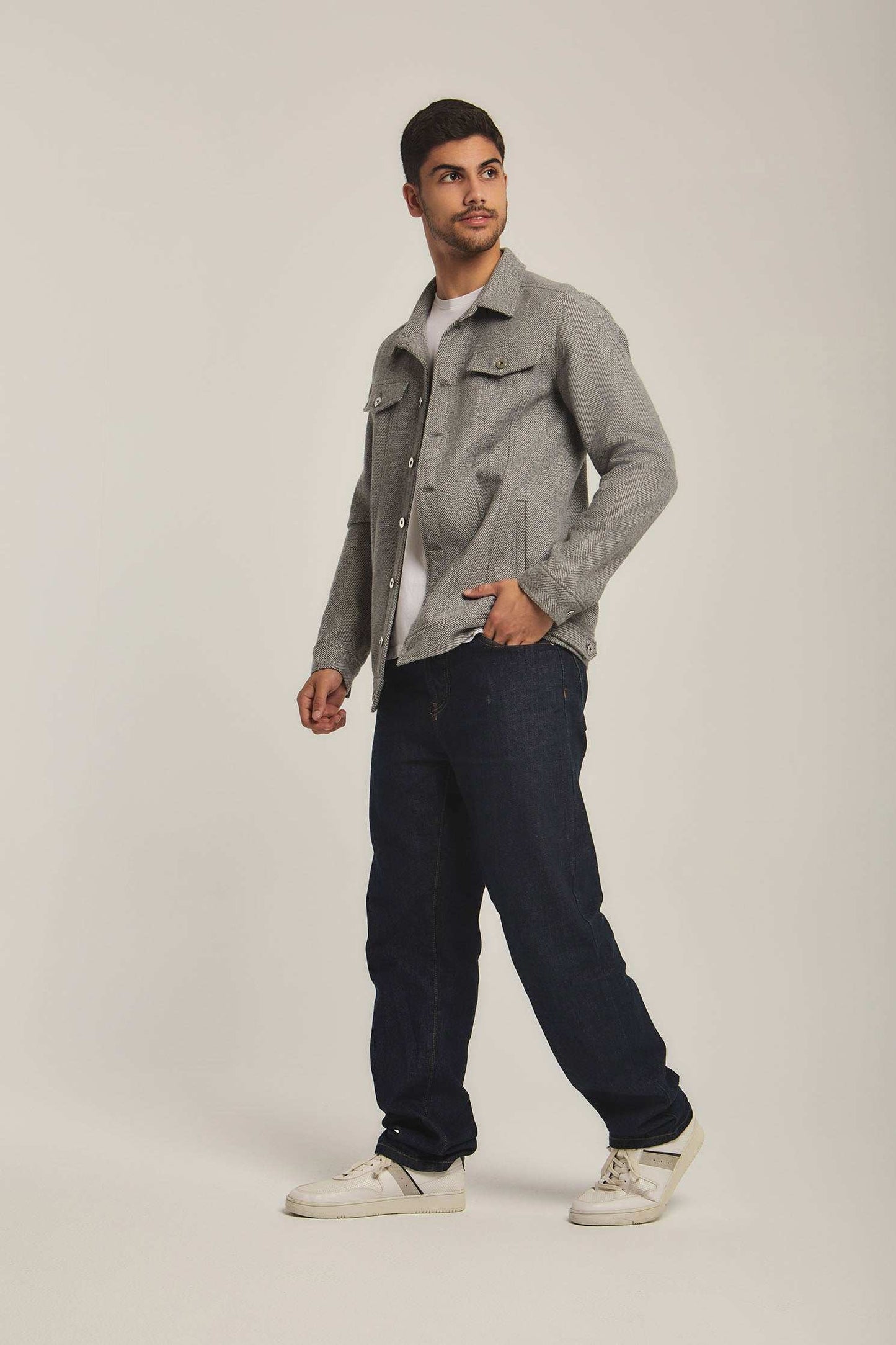 Men Regular Fit Jacket - Grey