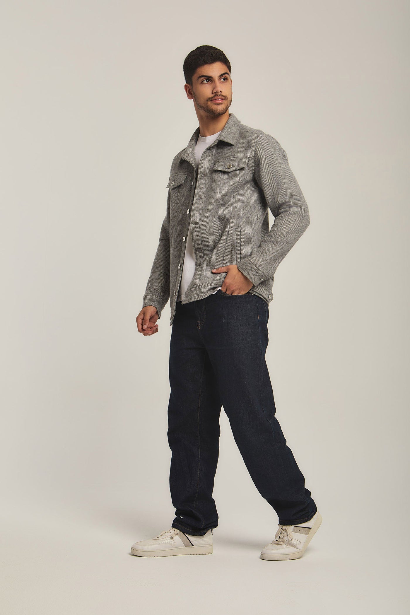 Men Regular Fit Jacket - Grey