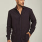 Men Regular Fit Shirt - Dark Brown