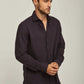 Men Regular Fit Shirt - Dark Brown