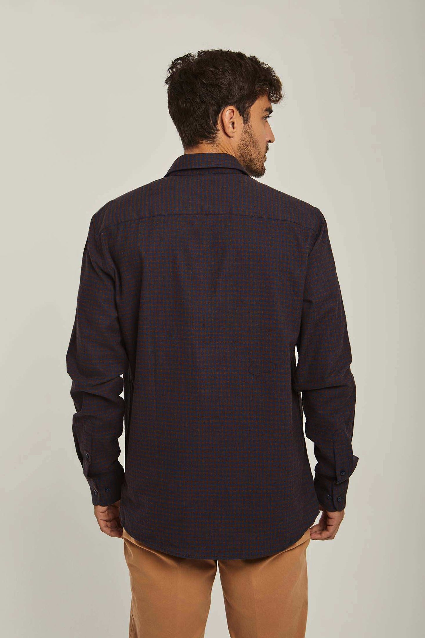 Men Regular Fit Shirt - Dark Brown