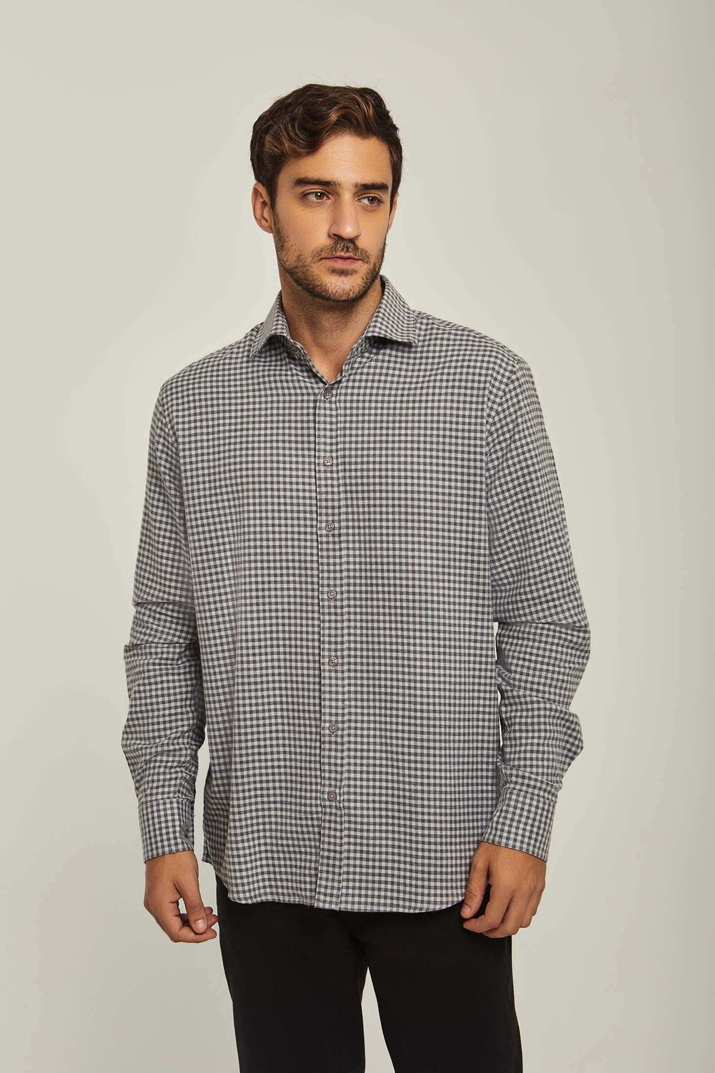 Men Regular Fit Shirt - Grey