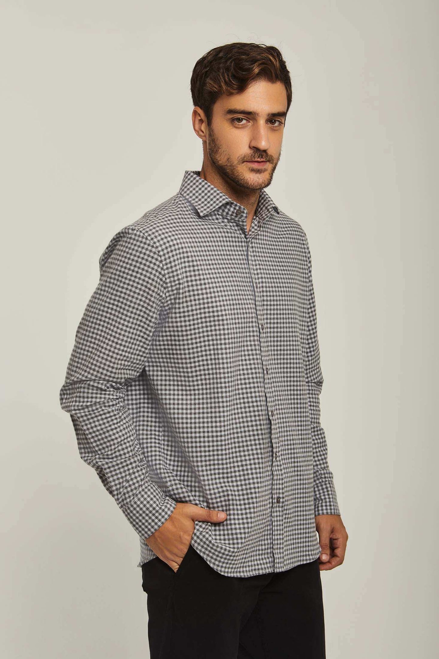 Men Regular Fit Shirt - Grey