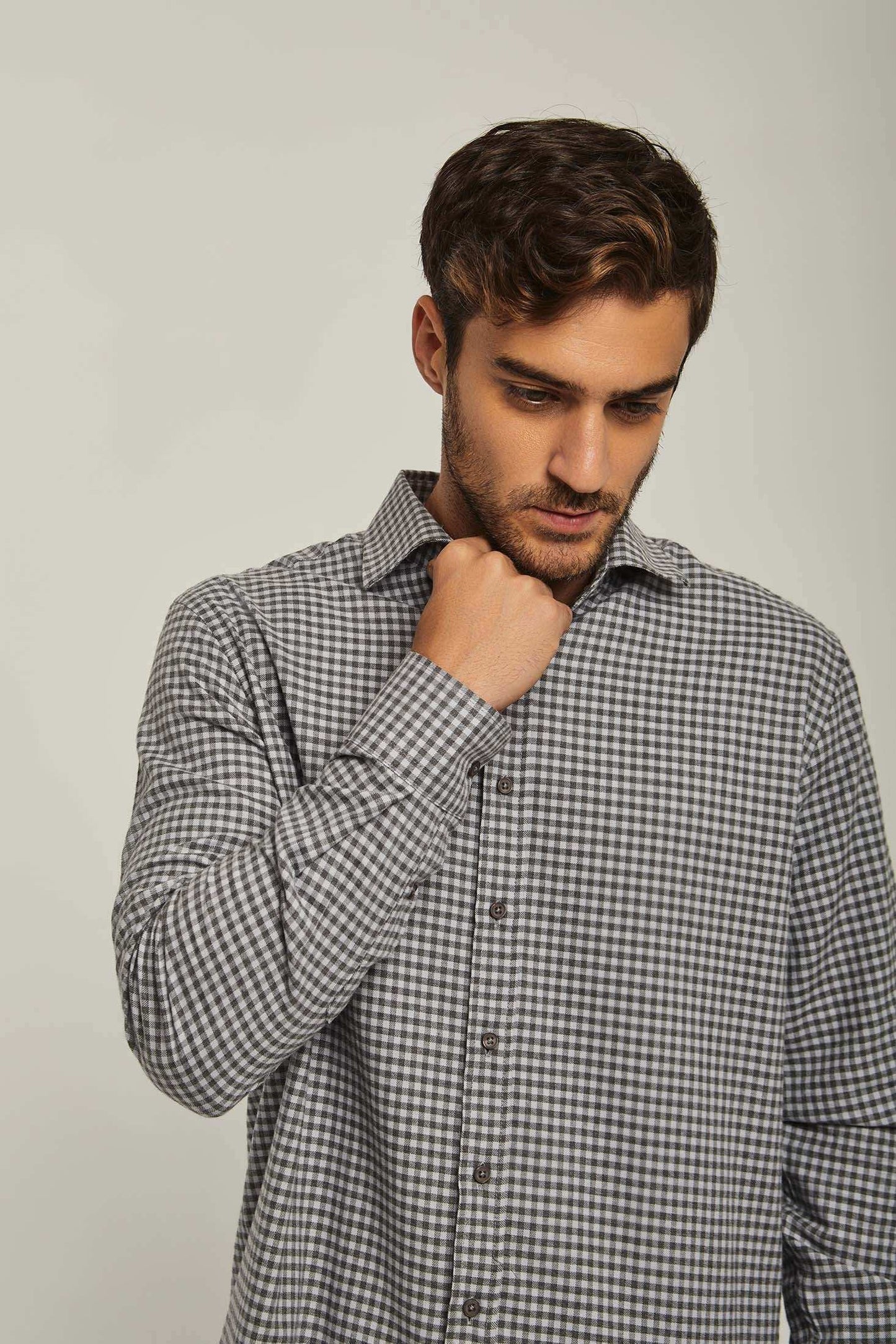 Men Regular Fit Shirt - Grey