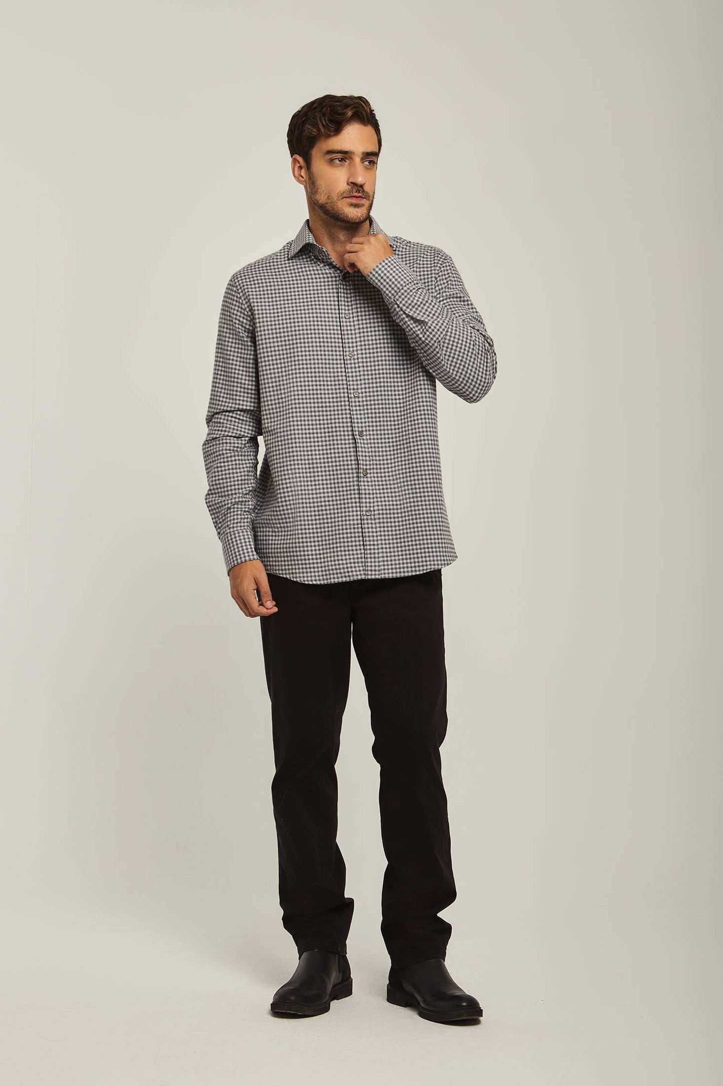 Men Regular Fit Shirt - Grey