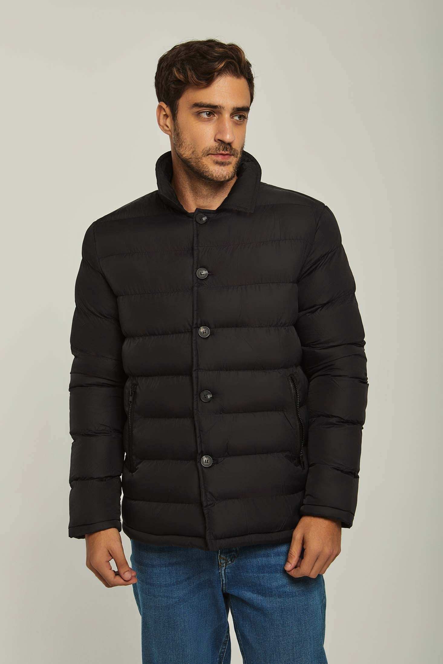 Men Regular Fit Jacket - Black