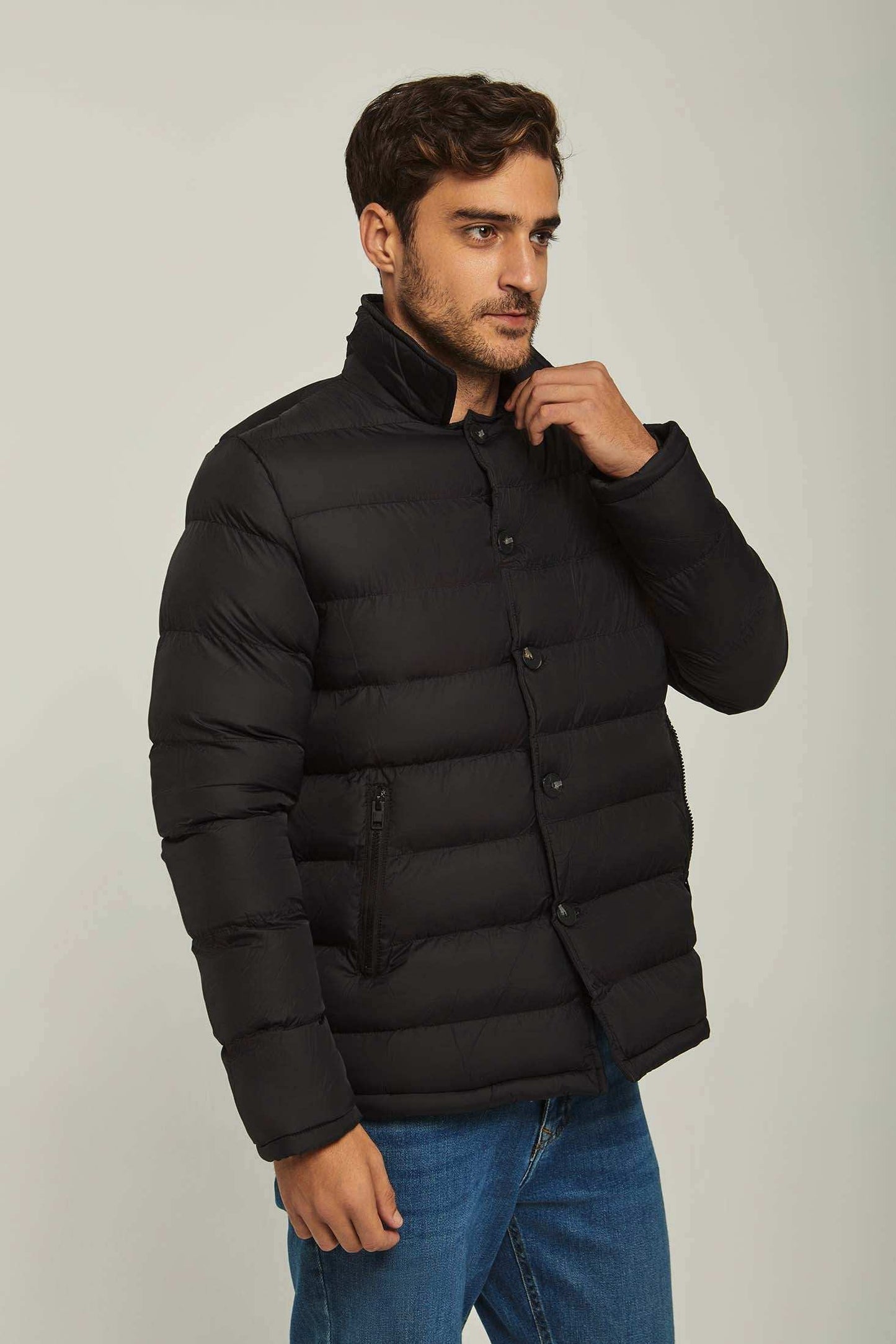 Men Regular Fit Jacket - Black
