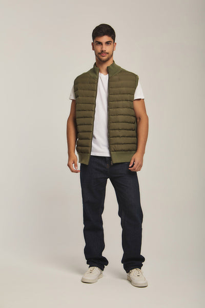 Men Regular Fit Vest - Green