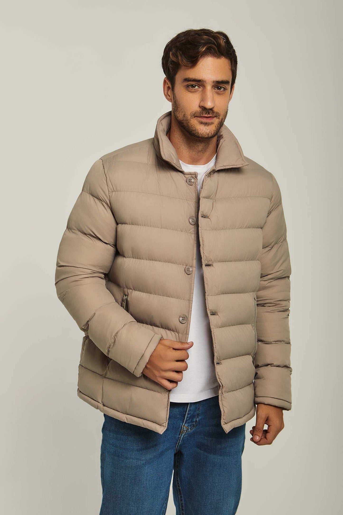 Men Regular Fit Jacket - Brown