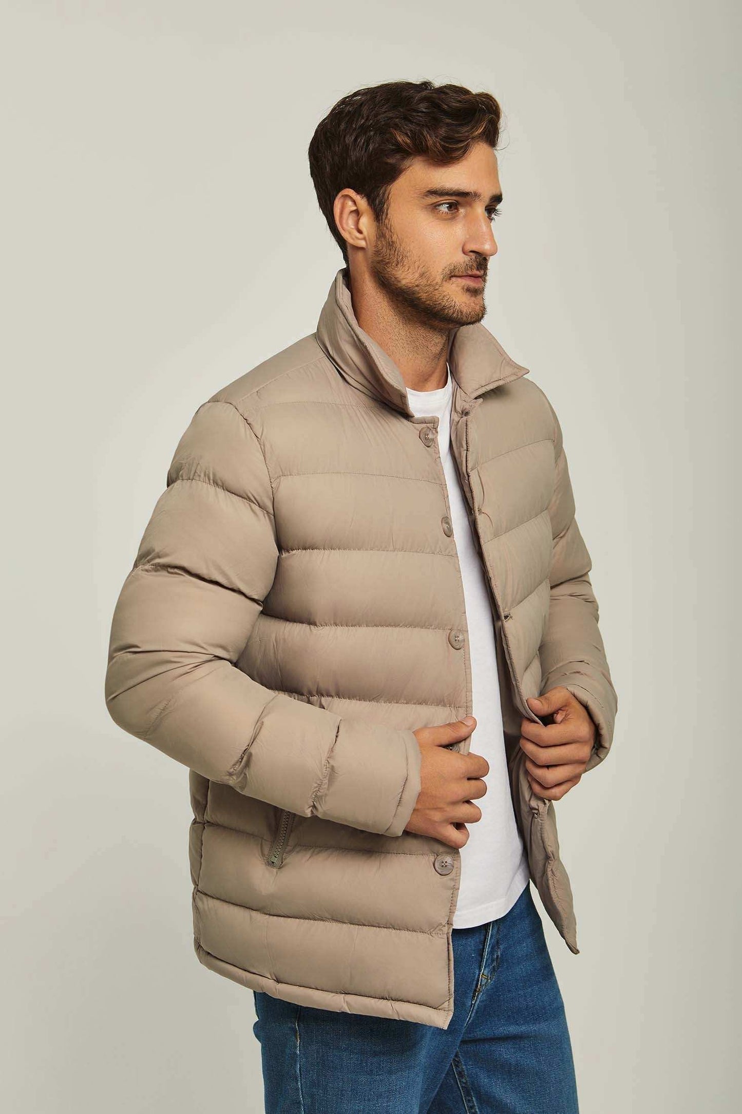 Men Regular Fit Jacket - Brown